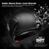 ILM Vintage Full Face Modular Motorcycle Helmet (Matte Black, 2XL) and Bluetooth Headset with Hi-Fi System view 4