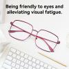 Dollger Blue Light Blocking Glasses women Oversized UV Red Fashion Bluelight Glasses matal square Eyeglasses Frame RED view 2