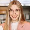 Dollger Blue Light Blocking Glasses women Oversized UV Red Fashion Bluelight Glasses matal square Eyeglasses Frame RED view 3