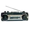 Retro Boombox, Radio Cassette Player Recorder, FM Radio, Headphone Jack, USB/Micro SD Slots, Convert Cassettes to USB/SD, Classic 80s Style Retro, Built-in Microphone view 1