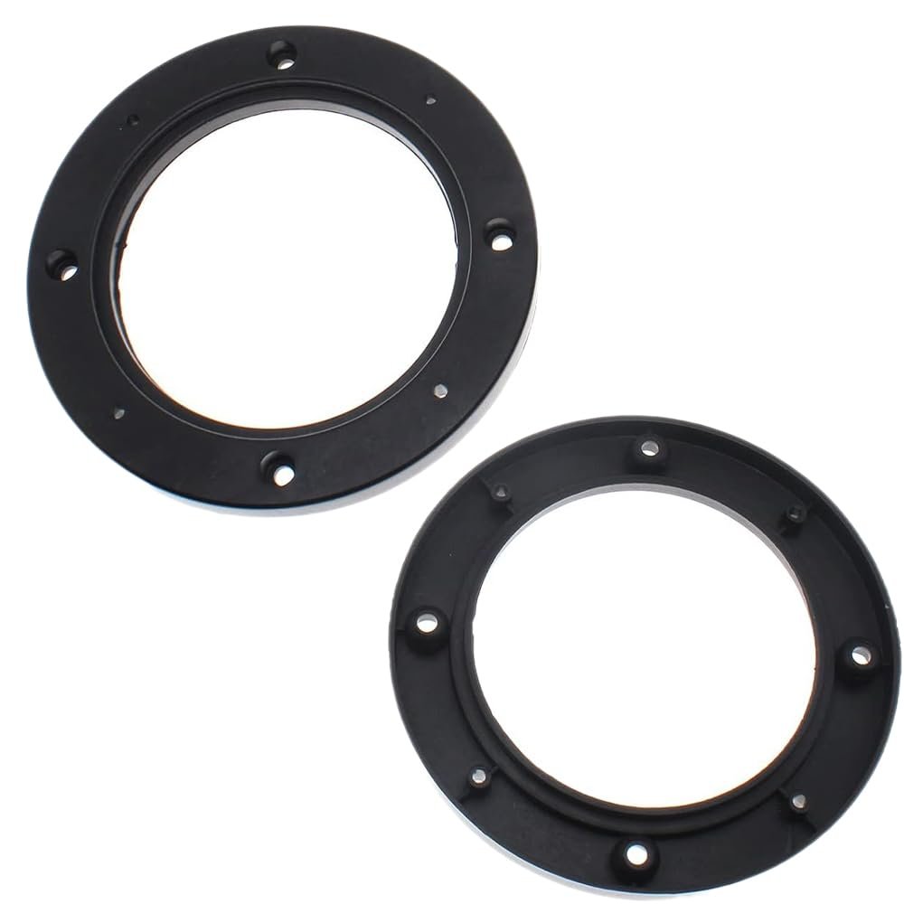 2Pcs 6.5 Inch Universal Fit Car Speaker Spacer, Car Stereo Speaker Spacer, Adaptor Ring Mounting Bracket, for Cars, Trucks, RV, Boats (Black)