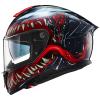 ILM Full Face Dual Visor Adult Motorcycle Helmet with Rear Wing (TheNight, XXL) and Bluetooth Headset with Hi-Fi System view 2