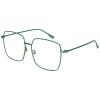 Dollger Blue Light Blocking Glasses women Oversized UV Green Fashion Bluelight Glasses matal square Eyeglasses Frame Green view 1