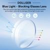 Dollger Blue Light Blocking Glasses women Oversized UV Green Fashion Bluelight Glasses matal square Eyeglasses Frame Green view 4