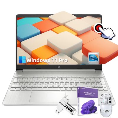 HP Flagship Laptop for Business and Student - 15.6" HD Touchscreen, Intel 6-Core i3-1215U Processor, 16GB RAM, 1TB SSD, Windows 11 Pro, with Designed Mouse