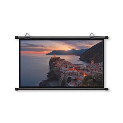 50" 60" 72" Outdoor Projection Screen Portable Movie Projector Screen 4K HD Manual Pull-Down Projection Movie Screen for Theater Home(50in16:9)