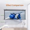 50" 60" 72" Outdoor Projection Screen Portable Movie Projector Screen 4K HD Manual Pull-Down Projection Movie Screen for Theater Home(50in16:9) view 3