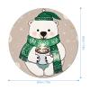 Exquisite Bear That is Afraid of The Cold Printed Round Mouse Pad Portable Waterproof Non-Slip Mousepad Rubber Mouse Mat Desk Decor Stuff for Laptop Computer Gaming Office Home view 2