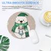 Exquisite Bear That is Afraid of The Cold Printed Round Mouse Pad Portable Waterproof Non-Slip Mousepad Rubber Mouse Mat Desk Decor Stuff for Laptop Computer Gaming Office Home view 4