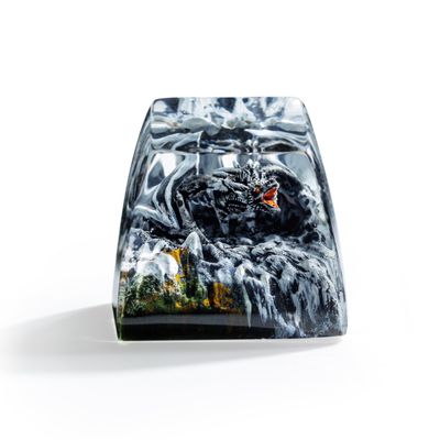 Fantasy Dark Dragon - Artisan Keycap R1 SA Profile 1U ESC, Custom Resin Keycap for Mechanical Keyboard, Cherry MX Switch Compatible, Dragon Lover Gift