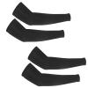 2 Pairs Kids Arm Sleeves - Breathable Elastic Compression Sleeves for Football, Basketball, Volleyball, Baseball - Youth Boys & Girls, Black view 1