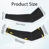2 Pairs Kids Arm Sleeves - Breathable Elastic Compression Sleeves for Football, Basketball, Volleyball, Baseball - Youth Boys & Girls, Black view 2