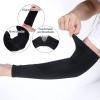 2 Pairs Kids Arm Sleeves - Breathable Elastic Compression Sleeves for Football, Basketball, Volleyball, Baseball - Youth Boys & Girls, Black view 3