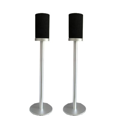 Speaker Stands Compatible with Sony SA-RS5 Home Surround Sound System(only Stand)The Speaker Floor Stand can Hide The Power Cord and is Made of Aluminum Alloy Material (Silver Pair)