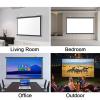 16:9/4:3 HD Projection Screen, Foldable Anti-Crease Portable Projector Movie Screen, Manual Pull Down, Wall/Ceiling Mount, Movie Screen Fixed Frame 3D Projector Screen for 4K HDTV Movie Theater Home(1 view 4