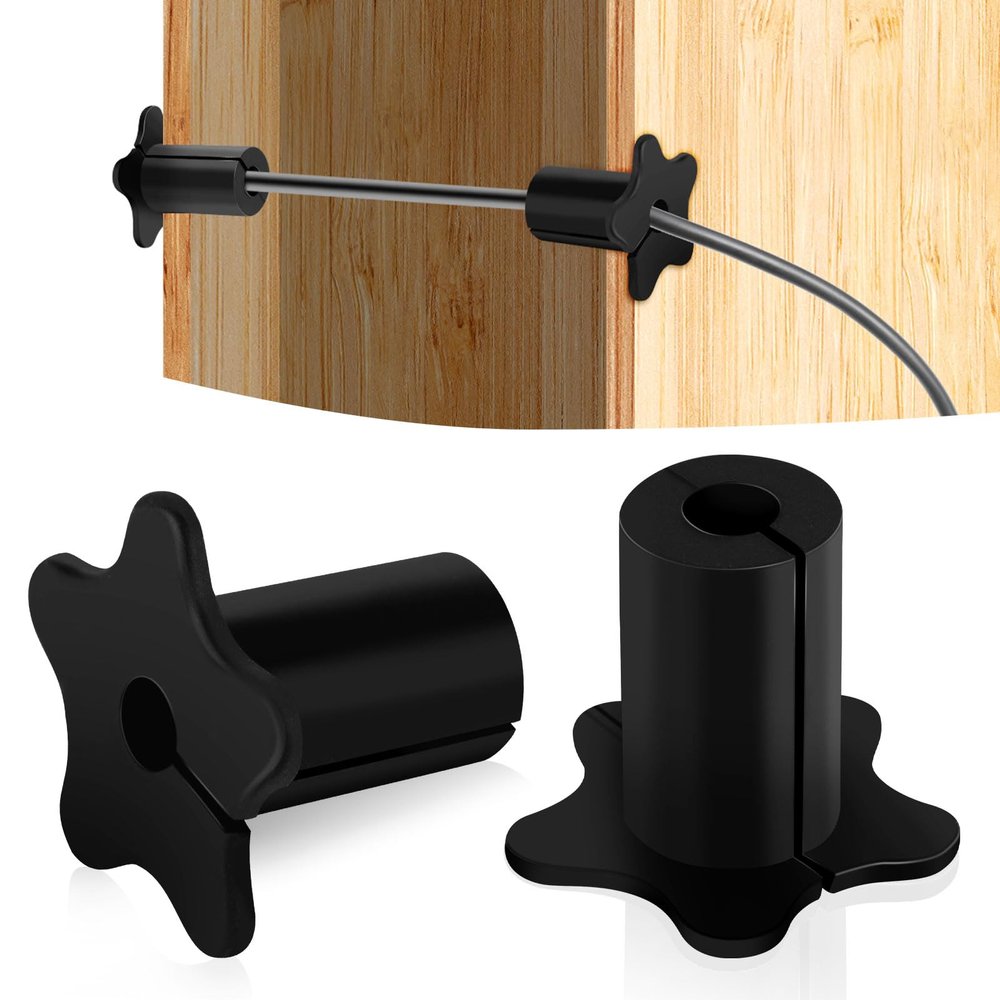 2pcs Wall Hole Cable Routing Kit for Starlink, Wall Grommets for Cables Silicone Cable Feed Pass Through Bushings for 5/8 Inch Cables for Starlink Ethernet Cables (Black)
