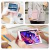 Baisla Keyboard Case for iPad 9th Generation 10.2'', iPad 8th/7th, Premium Stain-Resistant Detachable Wireless Keyboard Adjustable Grooves Case with Pencil Holder for iPad Pro 10.5/Air 3rd Gen(Pink) view 3