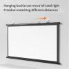 Metal Projector Screen Manual 4:3 16:9 HD Pull Down Projector Screen, Black Retractable Projection Projector Screen Pull Up, Projection DisplayWall/Ceiling Mounted Punch-Free Mobile Projection Screen view 3