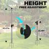 Starlink Mini Ground Pole Mount - Heavy Duty Stainless Steel Ground Stand - Adjustable Height (Up to 4.6ft) - Pipe Adapter Included view 3