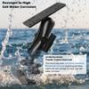 WINDFRD 1.5" Ball Aluminum Fish Finder Mount with Clamp Base for Rails 1.18'' to 2'' in Diameter, Medium Arm Marine Electronic/Depth Finder Mount for Boat, Compatible with Garmin, Lowrance and More view 2