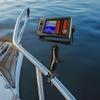 WINDFRD 1.5" Ball Aluminum Fish Finder Mount with Clamp Base for Rails 1.18'' to 2'' in Diameter, Medium Arm Marine Electronic/Depth Finder Mount for Boat, Compatible with Garmin, Lowrance and More view 4