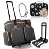Sambois Rolling Teacher Tote Bag with Detachable Trolley Elegant Gray & Watch Band Organizer Case for Apple Watch Band Daisy view 1