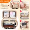 Sambois Rolling Teacher Tote Bag with Detachable Trolley Elegant Gray & Watch Band Organizer Case for Apple Watch Band Daisy view 3