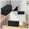 ZhiYo Rattan Cable Management Box, Black Cord Organizer, 12.5" x 5" x 5.2" view 2