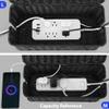 ZhiYo Rattan Cable Management Box, Black Cord Organizer, 12.5" x 5" x 5.2" view 3