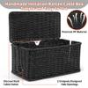 ZhiYo Rattan Cable Management Box, Black Cord Organizer, 12.5" x 5" x 5.2" view 4