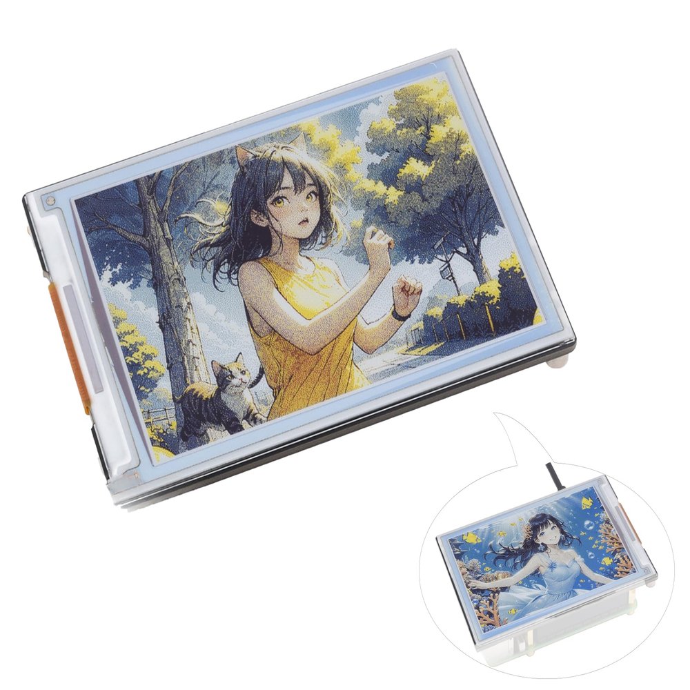 4inch E-Paper Display Spectra 6 (E6) Full Color E-Ink Display Compatible with Raspberry Pi 5/4B/3B+/Zero/Zero W/Zero 2W/Pico/Pico W/Pico 2/Jetson Nano, 600x400 Pixels, with HAT+ Standard Driver Board