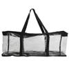 DVD Storage Bag, Large Capacity Clear PVC Storage Bag, Transparent PVC Media Storage, Portable Transparent Moving Tote with Reinforced Handle for CDs, Albums, Video Games view 1