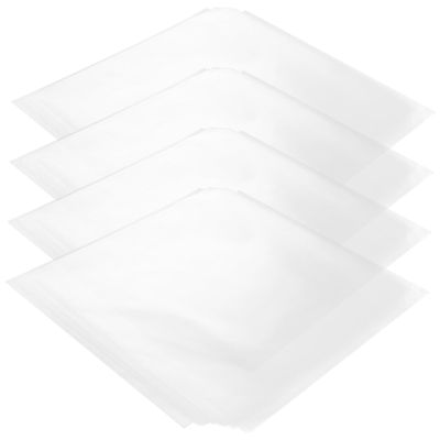 Hoement 50pcs Self-Adhesive Vinyl Storage Pouches Protective Bags for Album Covers Record Sleeves to Prevent Scratches and Damage for Vinyl Record Collection