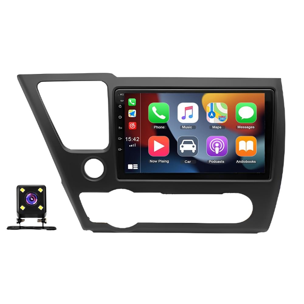 9 inch Android 13 Car Stereo for Honda Civic 2013-2017 Radio Touch Screen W/Carplay & Android Auto GPS Bluetooth Wi-FI/Steering Wheel Control/AHD Camera/Car Stereo Radio [2GB+32GB]