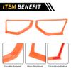 REPAIROCK 1 Pair a Pillar Speaker Cover Trim for Jeep Wrangler JL JLU 18-24 Window a Pillar Front Speaker Cover Stereo Audio Frame Trims ABS Orange view 4