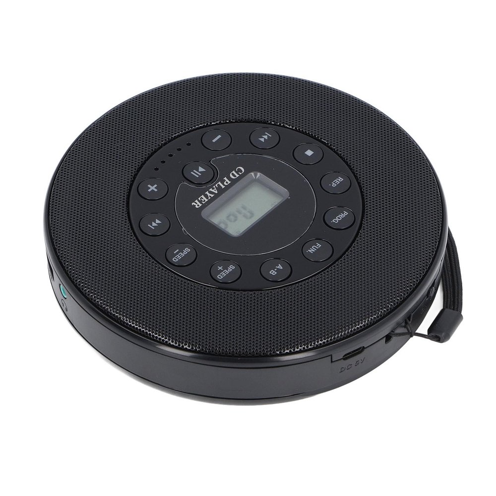 Bluetooth Portable CD Player, Anti Skip CD Player with Speaker for Car MP3 Compatibility Support Recording to USB Built in Microphone (Black)