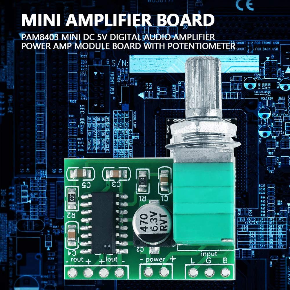 Amplifier: Pam8403 Or Tpa3110., Set of 4 PAM8403 Mini Amplifier Power Amp Module Boards with Potentiometer Premium 5V DC Digital o Solution, Multifunctional Accessory
