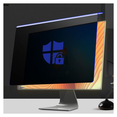 vnrutkou Computer Screen Filter, Blue Light Anti-Peeping Film Anti-Scratch Monitor Privacy Protector Film for Widescreen Desktop Monitor, Privacy Screen Shield (23.8Inch/543x316mm)