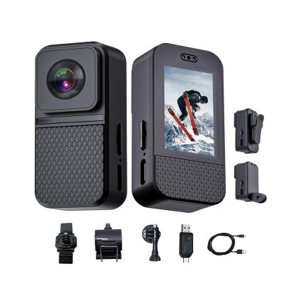 Ahheyie HD1080P Camcorder with 0.96" Screen, 160 Wide Angle Fisheye Lens Webcam Back Clip Body Action Camera