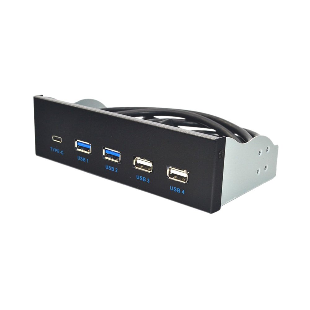 5.25" Media Dashboards USB 3.1 Front Panel 2 USB3.0 + 2 USB2.0 + TypeC TypeE for PC Desktop 5.25" ROM Bay