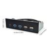 5.25" Media Dashboards USB 3.1 Front Panel 2 USB3.0 + 2 USB2.0 + TypeC TypeE for PC Desktop 5.25" ROM Bay view 3