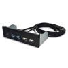 5.25" Media Dashboards USB 3.1 Front Panel 2 USB3.0 + 2 USB2.0 + TypeC TypeE for PC Desktop 5.25" ROM Bay view 4