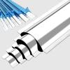 GFLPSQIA Floor Cable Protector Heavy Duty, Silver Stainless Steel Raceway Cable Management Paintable Tv Cord Hider for Wall Mounted Tv & Office Wires, 39inch Long C Shape(Inner Width 38MM (1 1/2IN)) view 1