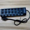 Black 7 Port USB 2.0 Hub On/Off Switches + AC Power Adapter Cable for PC Laptop view 1