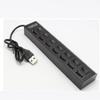 7 Ports LED USB 2.0 Adapter Hub Power with On/Off Switch For PC Laptop Portable view 2
