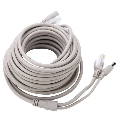 5M/10M/15M/20M RJ45+DC Ethernet CCTV Cable for IP Cameras NVR System 10Mbps100Mbps (15M)