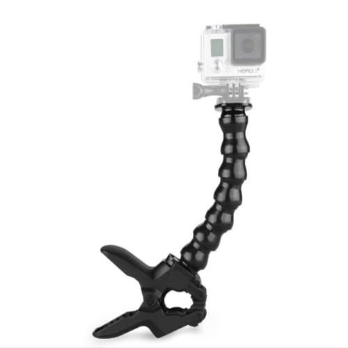 Adjustable Jaws Clamp Mount Flexible Goose Neck Fit for GoPro HD Hero XIAOMI 5/4/3+