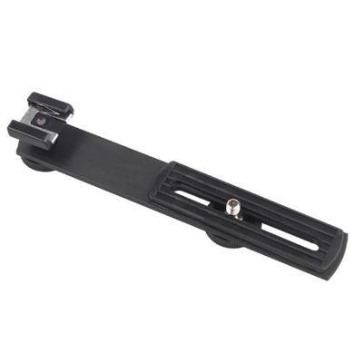 Double Hole Universal Camera Flash Light Bracket 1/4" Aluminium Alloy Lamp Stand