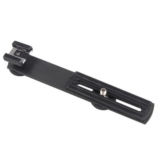 Double Hole Universal Camera Flash Light Bracket 1/4" Aluminium Alloy Lamp Stand