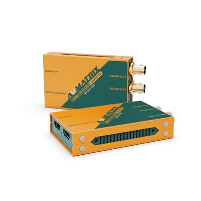 LILLIPUT AVMATRIX Mini Pocket Size 12G-SDI SC1112-12G (12G-SDI to HDMI2.0 4K) and SC221-12G (HDMI2.0 to 12G-SDI 4K) 4K Broadcast Converter (SC1221-12G HDMI2.0 to 12G-SDI 4K)